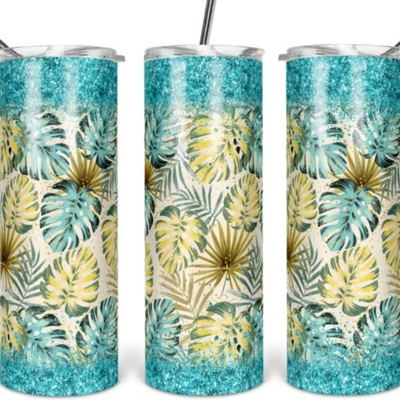 Tropical Palms Glitter 30 ounce Tumbler - Picture 10 of 10